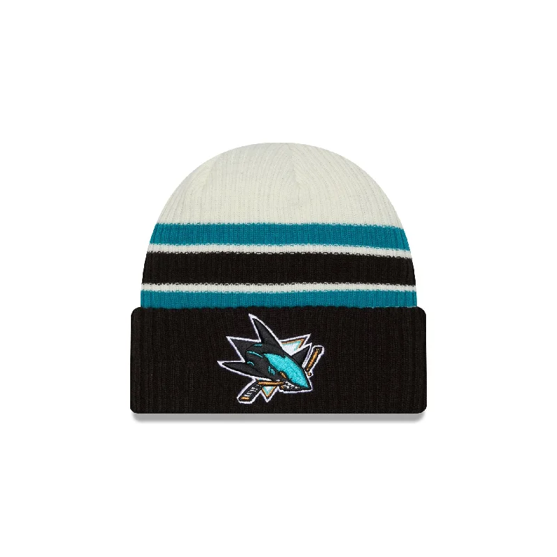 San Jose Sharks Vintage Ribbed Beanie