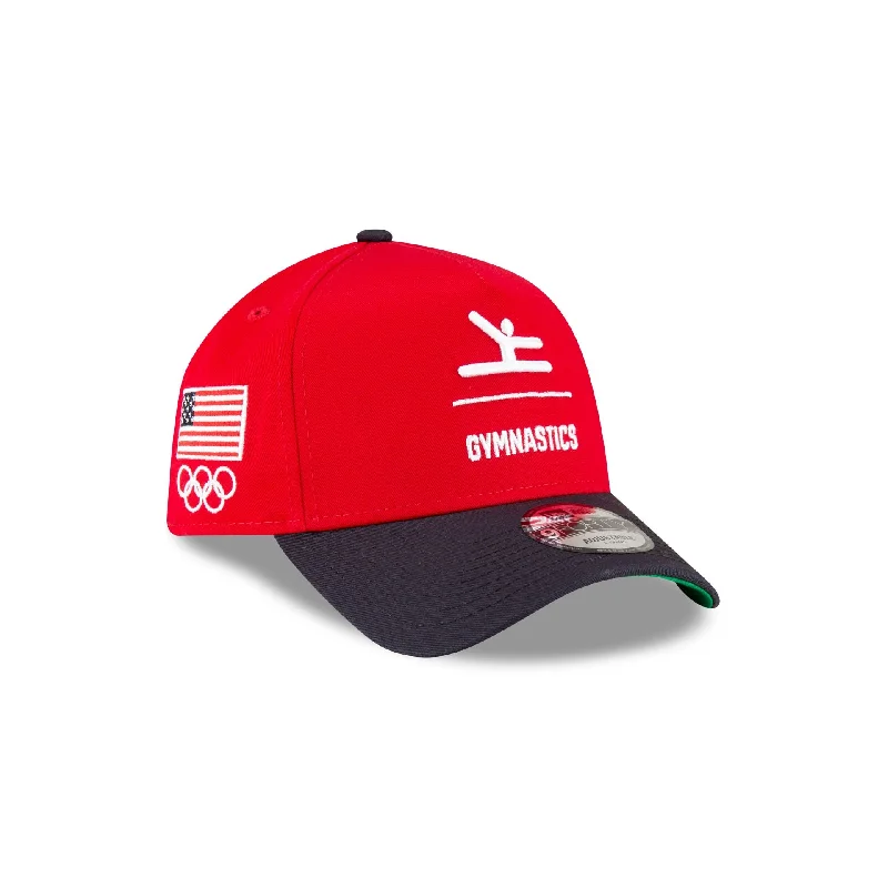 Team USA Gymnastics Red 9FORTY A-Frame Snapback Hat