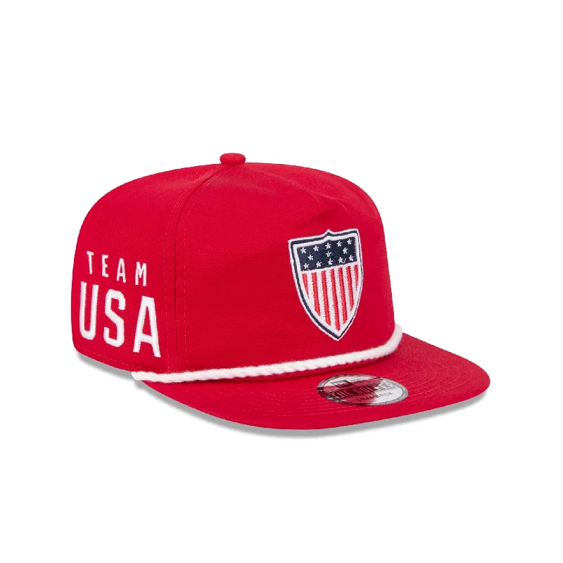 Team USA Olympics Red Golfer Hat