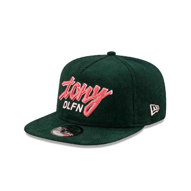 Tony Delfino Green Corduroy Golfer Hat