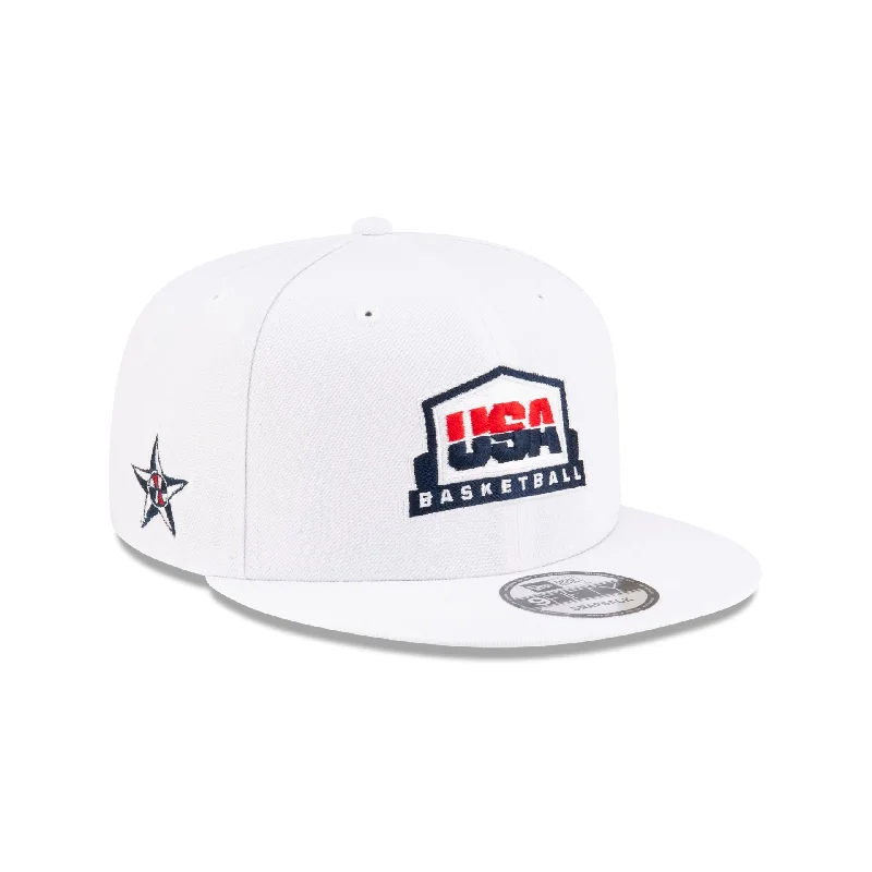 USA Basketball Optic White Sidepatch 9FIFTY Snapback Hat