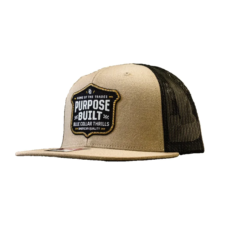 Blue Collar Thrills Snapback - Khaki / Black