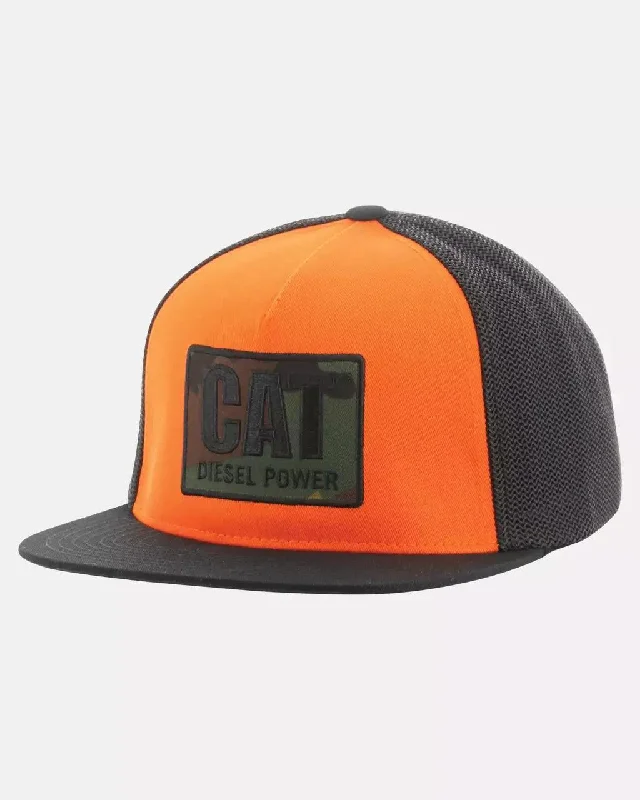 Men's Diesel Power Flexfit Trucker Hat - Ion Orange