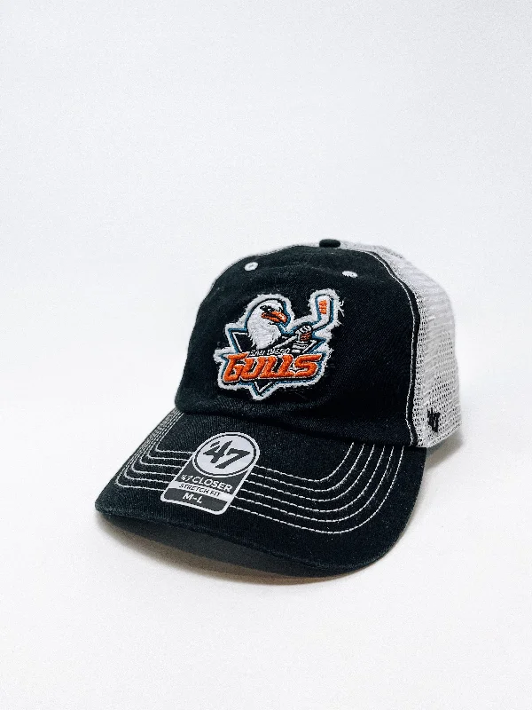 San Diego Gulls White Stitched Stretch Fit Hat