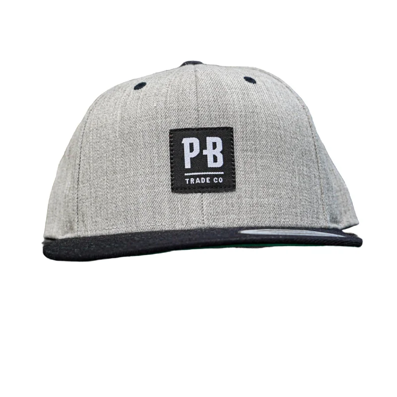 PB Stadium Snapback - Heather Grey / Black