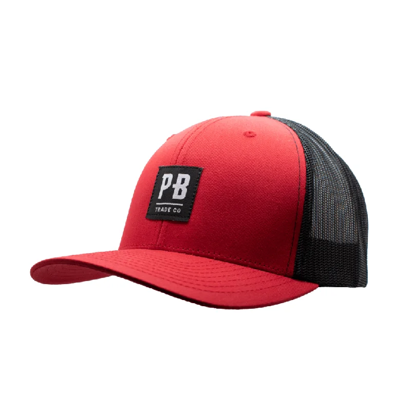 PB Stadium Cruved Brim - Red/Black