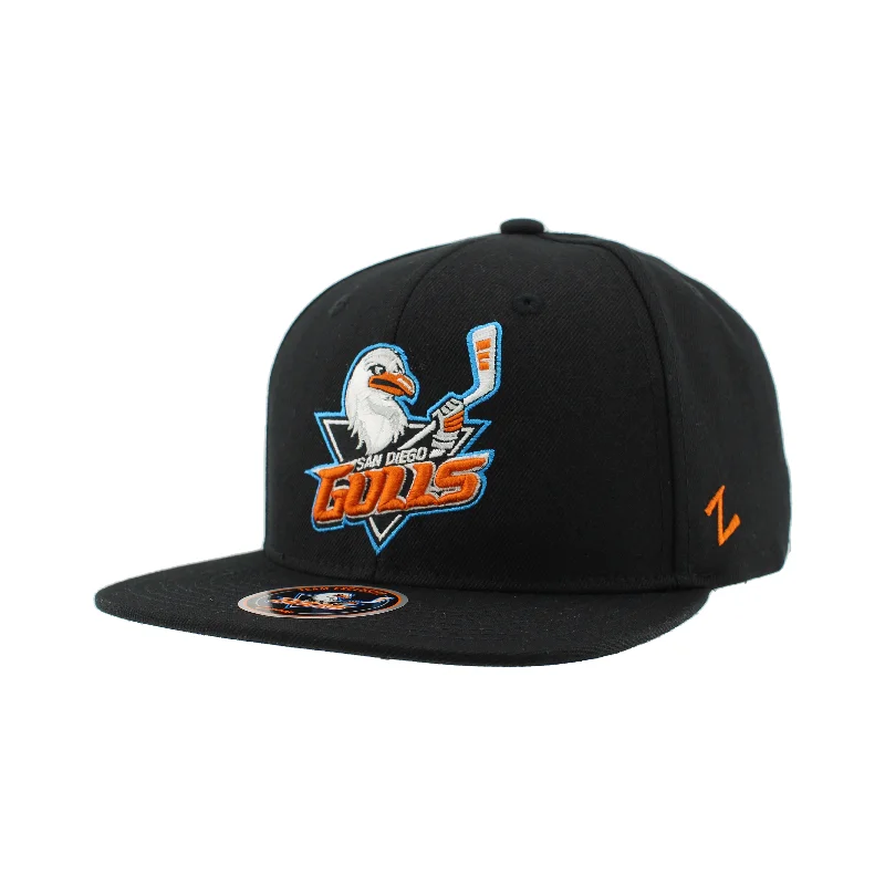 San Diego Gulls Primary Black Snapback