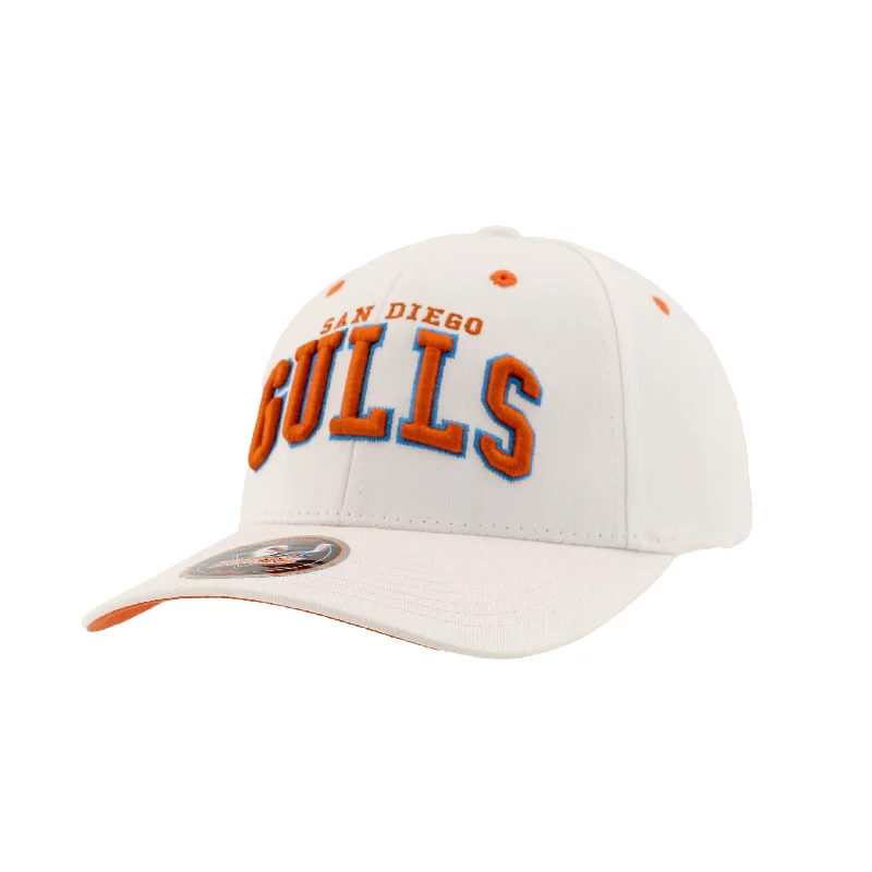 San Diego Gulls White Curved Snapback Hat